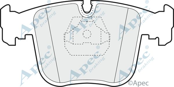 APEC BRAKING Комплект тормозных колодок, дисковый тормоз PAD819